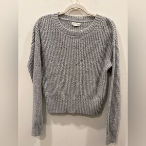 Melrose and Market Heather Grey Crewneck Pullover Sweater